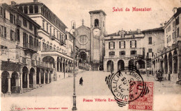 SALUTI DA MONCALIERI - PIAZZA VITTORIO EMANUELE - Moncalieri