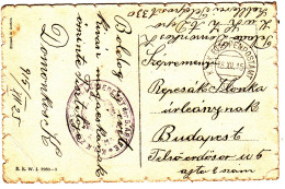 FELDPOST K.U.K.ETAPPENPOSTAMT  330 SENT 1915 TO BUDAPEST ON POSTCARD - 1914-18