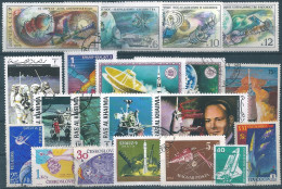 C4748 Space Cosmonaut Satellite Planet Spacecraft Science 1xSet+16xStamp Used Lot#576 - Sammlungen