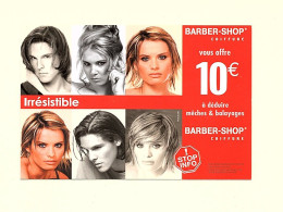 BARBER SHOP COIFFURE Flyer Publicitaire IRRESISTIBLE MONTPELLIER - Magasins