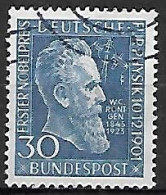 ALLEMAGNE   -   1951 .  Y&T N° 33 Oblitéré.  Cote 30 Euros.  Nobel De Physique, W.C. Rontgen. - Gebraucht