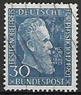 ALLEMAGNE   -   1951 .  Y&T N° 33 Oblitéré.  Cote 30 Euros.  Nobel De Physique, W.C. Rontgen. - Gebraucht