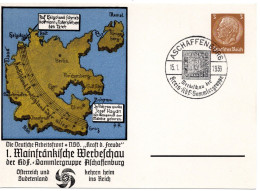 59120 - Deutsches Reich - 1939 - 3Pfg Hindenburg PGAKte "Nationalhymne" M Aufdr "... Sudetenland ... Heim Ins Reich" - Music