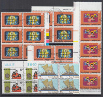 B0218 NEW ZEALAND.  Small Lot Of 15 Used Blocks Of Stamps - Lots & Serien