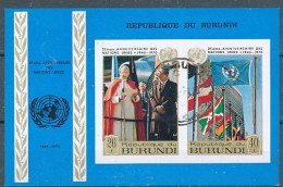 TIMBRE  ZEGEL STAMP REPUBLIQUE DU BURUNDI BF 40A 25 ANS NATIONS-UNIES  X - Blocks & Kleinbögen