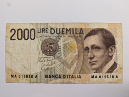 BILLET DE BANQUE ITALIE 2000 LIRES - 2000 Liras