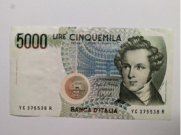 BILLET DE BANQUE ITALIE 2000 LIRES - 5000 Lire