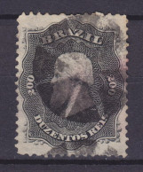 Brazil 1866 Mi. 28, 200 R. Kaiser Pedro II. Mit Dunkelm Vollbart 'Killer' Cancel - Oblitérés