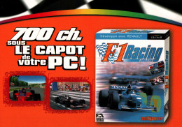 Delcampe - CPM - JEUX VIDÉO - "F1 RACING" Production Ubi Soft ... Edition PUB - Spielzeug & Spiele