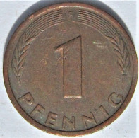 Pièce De Monnaie 1 Pfennig 1990 F - 1 Pfennig