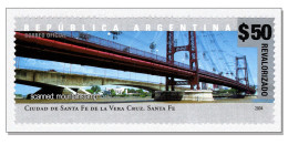 Argentina 2018 (B14) 2004 Surcharged Ovpt Argentina 2018 2004 Hängebrücke Santa Fe De Vera Cruz Suspension Bridge MNH ** - Ungebraucht