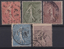 FRANCE 1903 - Canceled - YT 129 - 133 - Usados