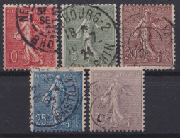 FRANCE 1903 - Canceled - YT 129 - 133 - Gebraucht