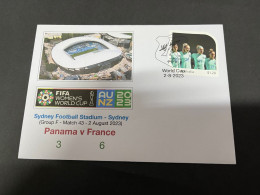 2-8-2023 (1 T 19) FIFA Women's Football World Cup Match 43 ($1.20 Football Stamp) Panama (3) V France (6) - Other & Unclassified