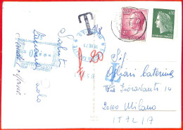 Aa1837 - LUXEMBOURG - POSTAL HISTORY -  Postcard To ITALY - TAXED!  1971 - Lettres & Documents