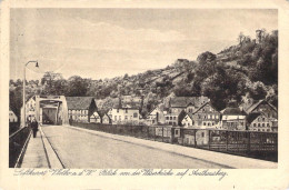 Vlotho A.W. -Blick Von Weserbrücke Auf Amthausberg Gel.1935 - Vlotho