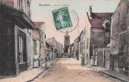 Houilles - Rue De L'Eglise - Couleur   -  CPA°J - Houilles