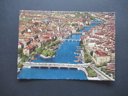 Schweiz 1959 AK Zürich Limmat Mit Luftpost Par Avion Nach Valparaiso Chile / Übersee - Covers & Documents