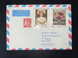 ENVELOPPE TCHECOSLOVAQUIE 1983 PRAHA POUR MITTAGONG AUSTRALIE - Cartas & Documentos