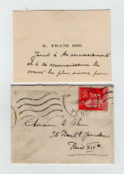 VP 22.327 - 1935 - CDV - Carte De Visite & Enveloppe Mignonnette - M. Franz OSE à LA ROCHE - SUR - YON ( Vendée ) - Cartes De Visite