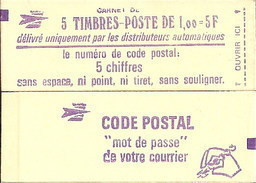 CARNET 1972-C 1 Sabine De Gandon "CODE POSTAL" Fermé, état Soigné Bas Prix RARE Et Peu Proposé - Modern : 1959-…