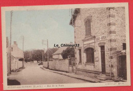 28 - AUNAY Sous AUNEAU----Rue De La Poste---colorisée - Auneau