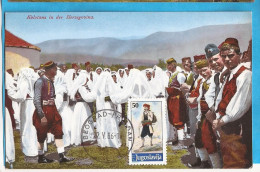 4-1-23 A JUGOSLAVIA COSTUMI  BOSNIA HERZEGOWINA   INTERESSANT - Cartes-maximum