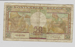 Belgique 50 FRANCS 03-04-1956 - Otros & Sin Clasificación