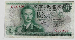Luxembourg 10 Francs 20-03-1967 - Luxemburgo