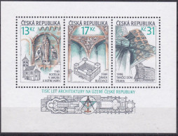 Tschechische Republik, Ceska,2002,  284/86 Block 14,  MNH **, 1000 Jahre Architektur In Tschechien. - Unused Stamps