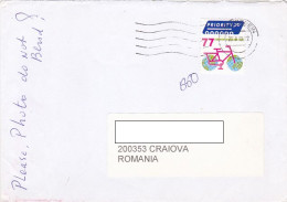 CYCLING, STAMP ON COVER, 2010, NETHERLANDS - Covers & Documents