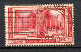 Col33 Vatican 1936  N° 83 Oblitéré  Cote : 8,00€ - Oblitérés