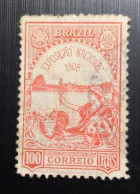 BRESIL 1908 National Exhibition 14. Juillet – 100R Oblitérés - Used Stamps