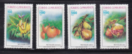 Turkey - 1993 Fruits - 4v MNH - Unused Stamps