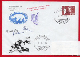 Pli Expédition Du GECRP Au Groënland, Mars/septembre 1985. Cachet Hélicoptère 5/04/85. - Briefe U. Dokumente