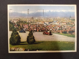 [6] Torino - Panorama Con Auto D'epoca, Viaggiata 1948 - Tarjetas Panorámicas