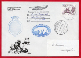 Pli Expédition Du GECRP Au Groënland, Mars/septembre 1985. Cachet Hélicoptère 06/04/85. - Storia Postale