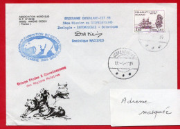 Pli Expédition Du GECRP Au Groënland, Mars/septembre 1985. Cachet Mesters Vig  12/04/85. - Lettres & Documents