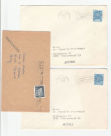 3 IRELAND Covers To AUSTRIA  & To ITALY  1968 - 1979 Stamps Cover - Storia Postale