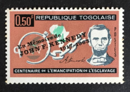 1964  - Togo - In Memory Of J. F. Kennedy - Abraham Lincoln - Mint Higed - Unused - Togo (1960-...)