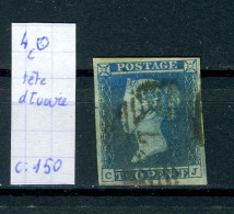 Grande-Bretagne  N° 4 C   Tête D'ivoire - Used Stamps