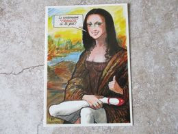 CPM Illustrateur PAGES Carte Publicitaire Cordonnerie Francis Ivry Sur Seine Humour Joconde Mona Lisa Tirage 500 Exp - Pages