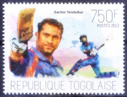 Togo 2013 MNH, Sachin Tendulkar India Cricket Sports - Cricket