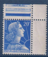 Marianne De Muller 20f Bleu Avec Bord De Feuille Et Inter Panneau N°1011B Neuf - 1955-1961 Marianna Di Muller