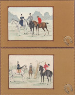 CHEVEAUX AVEC CAVALIERS CARTES EMBOSSEES AVEC FER A CHEVAL GES GESCH DEPOSE - Non Classificati