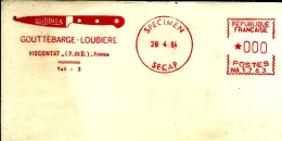 Lettre Ema Specimen SECAP 1964 Couteau  Loubinox Gouttebarge Loubiere Metier  63 Viscontat A 89/21 - Usines & Industries