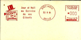 Lettre Ema Specimen SECAP 1964 Jour Et Nuit Au Service Client Outil Industrie Distributeur à Confiserie Chapeau  89/22 - Alimentation