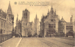 BELGIQUE - Gand - Vue Prise Sur Le Pont Saint Michel - Ensemble Des Principaux Monuments - Carte Postale Ancienne - Gent