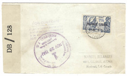 Nov. 29 1942 -  Enveloppe  Affr. FRANCE LIBRE  Y & T N° 269  Censure - Storia Postale
