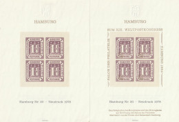 Hamburg, Neudruck 1978 Nr. 20 (mit Und Ohne Randtext) - Hamburg